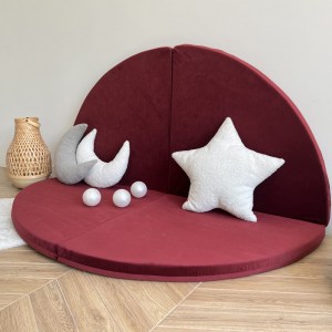 Skladacia hracia podložka - ajaBaby Ø 130 cm BOHO ŠTÝL VELVET