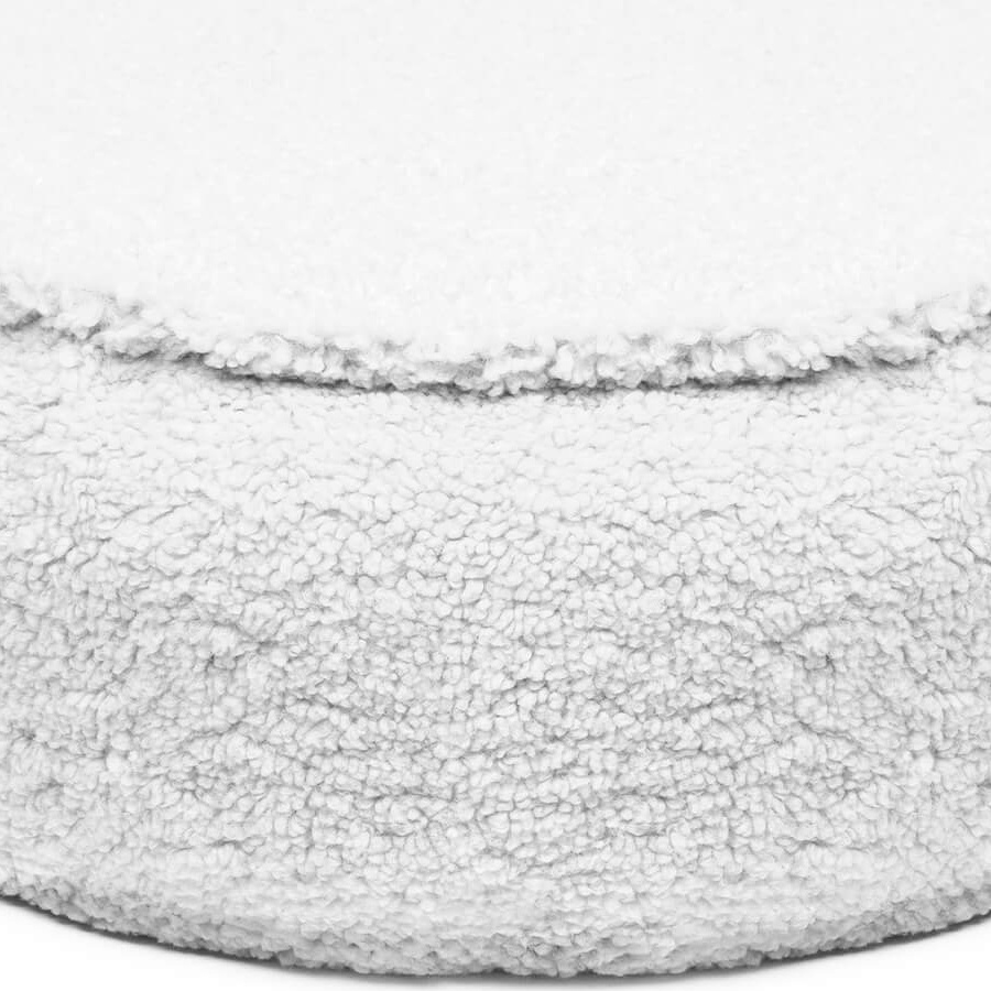 Puf na sedenie / sedák 65cm TEDDY Bearly - WHITE