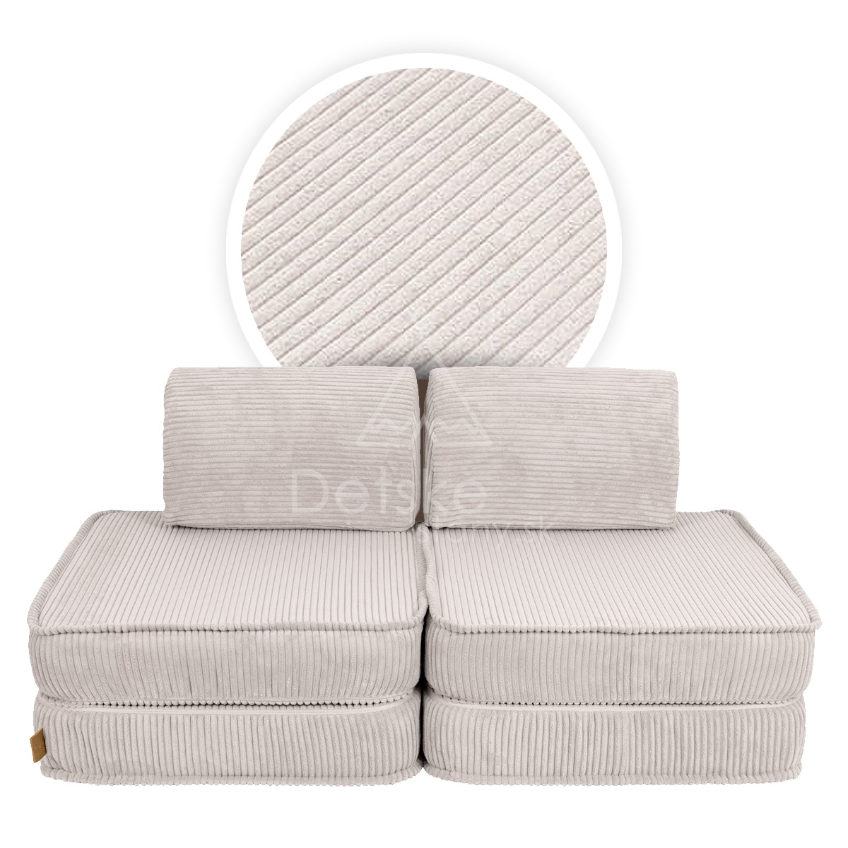 Variabilná pohovka / bunker - SOFA BASIC Corduroy Estetic - ECRU 120 cm