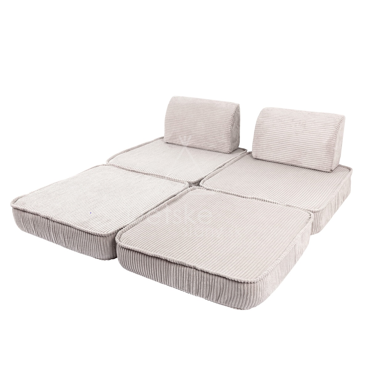Variabilná pohovka / bunker - SOFA BASIC Corduroy Estetic - ECRU 120 cm