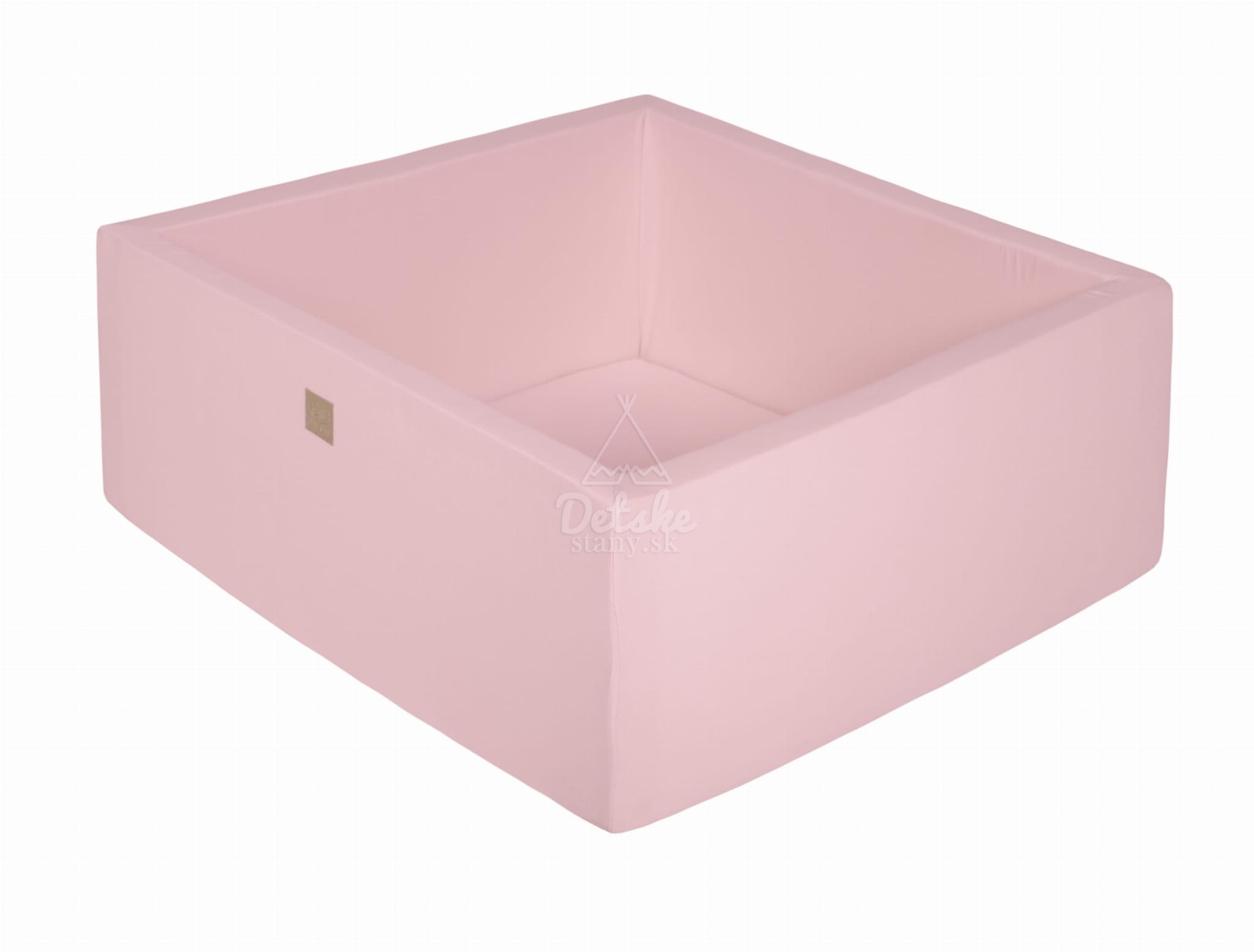 Štvorcový detský suchý bazén MeowBaby® bez guličiek (110x110x40cm) - púdrovo ružový