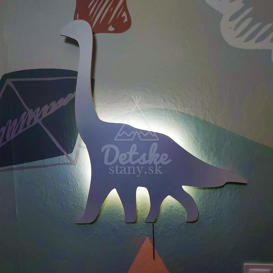 Detské LED svetielko do izby / lampička na stenu - DINO brontosaurus