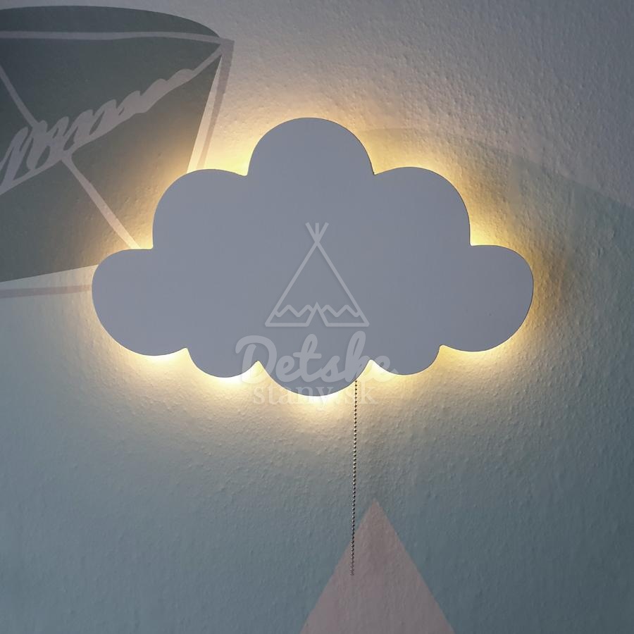 Detské LED svetielko do izby / lampička na stenu - obláčik