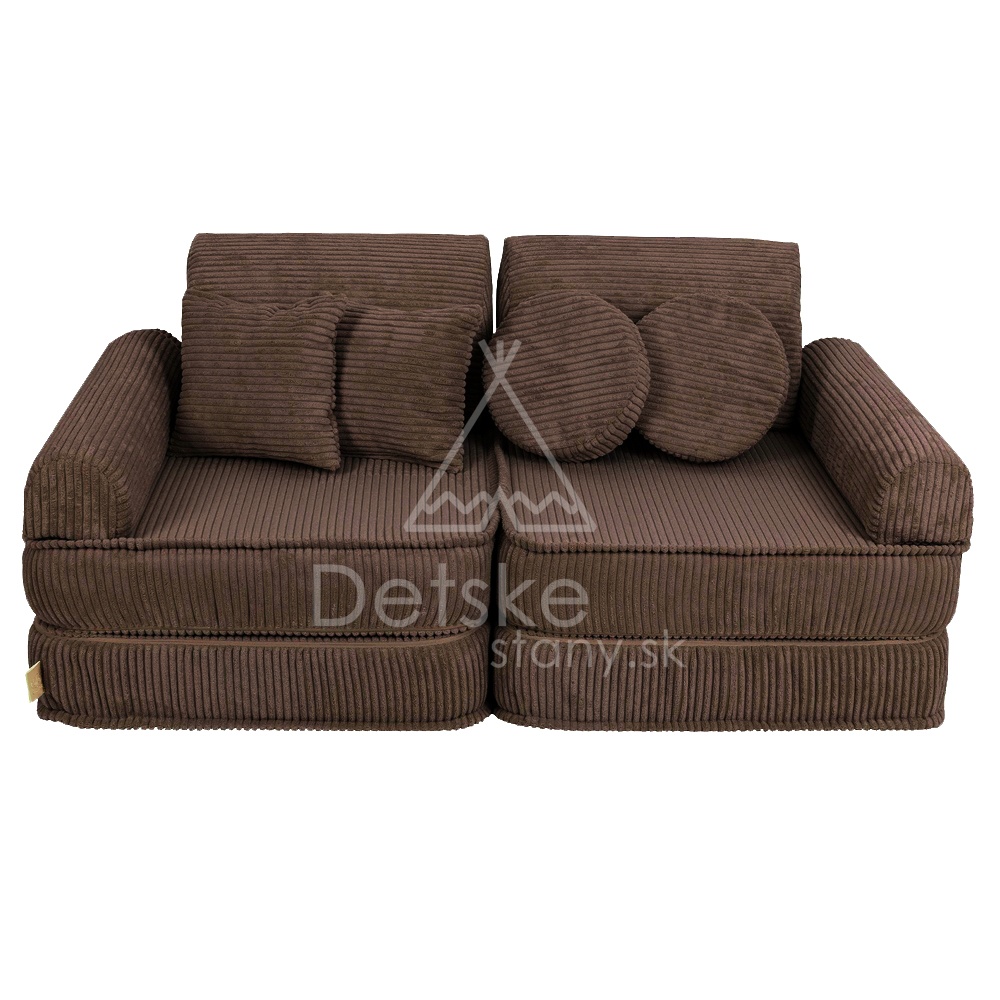 Variabilná pohovka / bunker - SOFA PLUS Corduroy Estetic - BROWN 120 cm