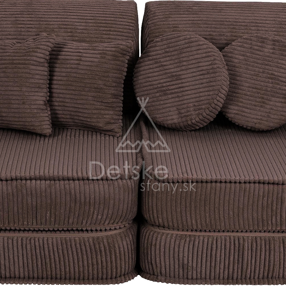 Variabilná pohovka / bunker - SOFA PLUS Corduroy Estetic - BROWN 120 cm
