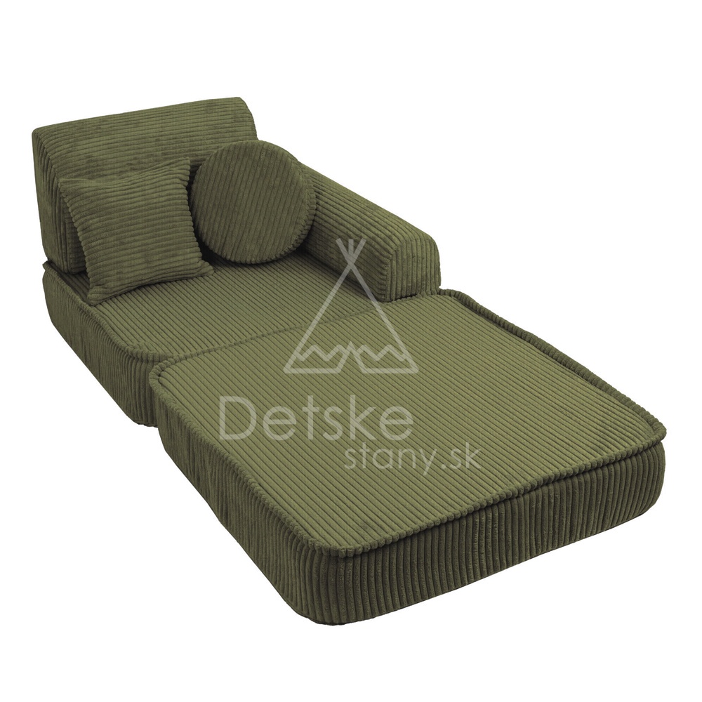 Variabilná pohovka / bunker - SOFA PLUS Corduroy Estetic - KHAKI 120 cm