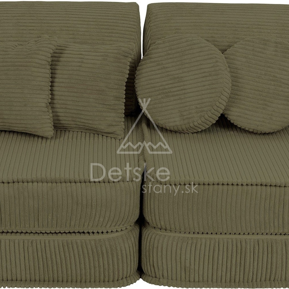 Variabilná pohovka / bunker - SOFA PLUS Corduroy Estetic - KHAKI 120 cm